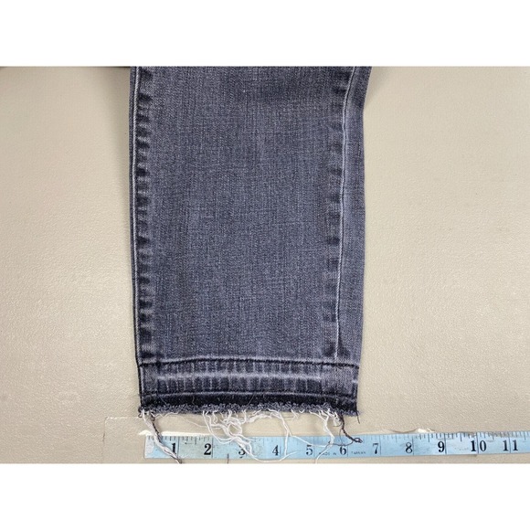 Talbots Size 10 Flawless Five Pocket Jeans Slim Ankle Raw Hem Gray Curvy 34x30 - Picture 12 of 16